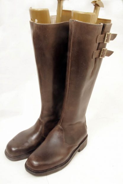 leather buckle sided boots