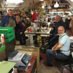 Tony and Jane Slinger visit Bill Bird Shoes' Cotswolds workshop to chat through their plans for the 21st Shoemakers Conference in Harrogate in February 2019