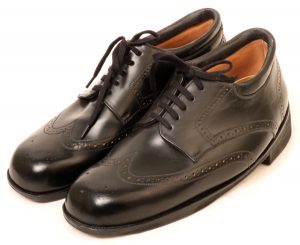 Black Cordovan Derby brogues for severe type ll diabetes
