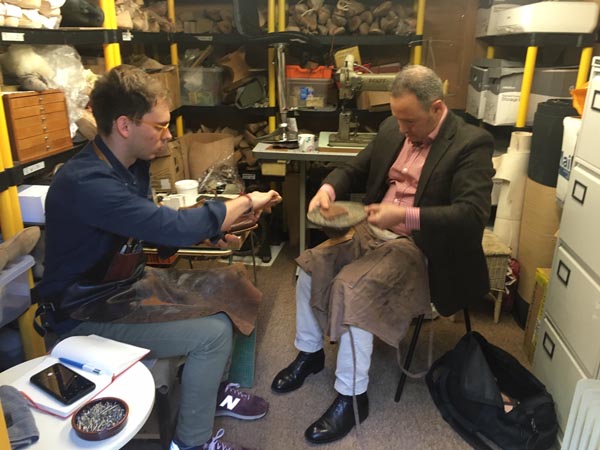 Bespoke shoemakers at Bill Bird Shoes in the Midlands