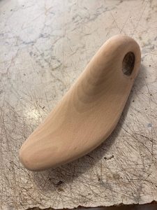 Henry Moore styled shoe trees in the making from Bill Bird Shoes in Blockley